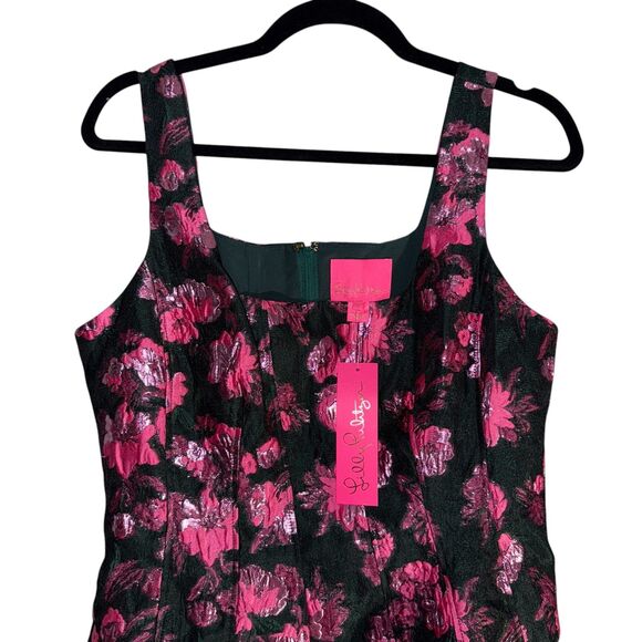 NWT Lilly‎ Pulitzer Leya Metallic Floral Jaquard Dress Size 8 - Picture 5 of 9